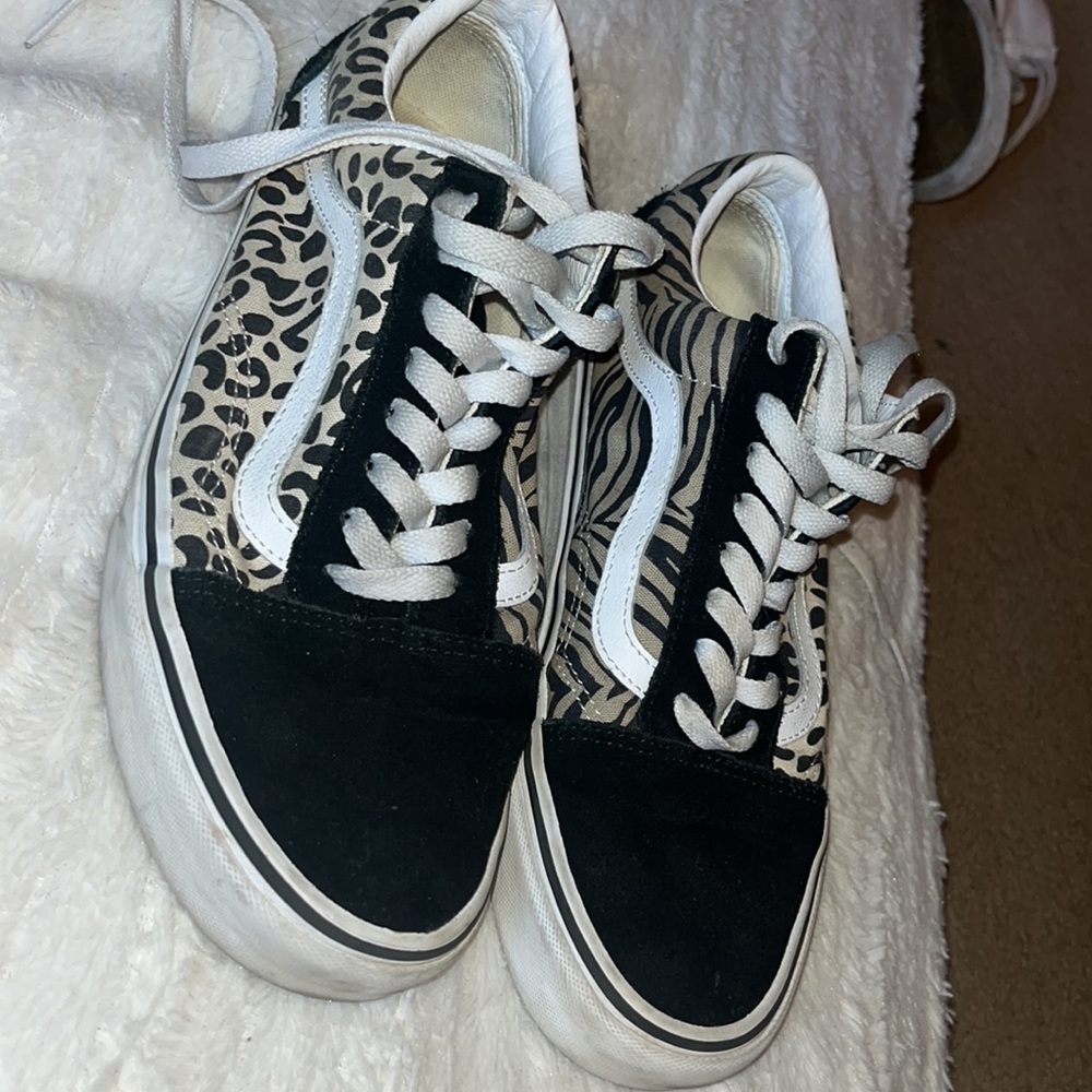 Vans! Leopard Print On The Outside And Zebra On T… - image 2